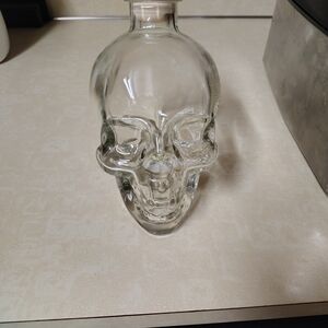 Clear Glass Skull Decor